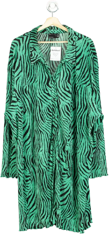 ASOS Green Zebra Print Dress UK 28