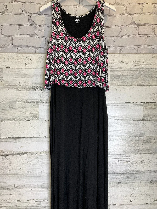 Black & Pink Dress Casual Maxi Falls Creek, Size L