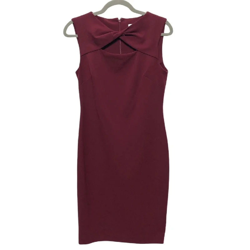 Dress Work By Calvin Klein In Red, Size:4