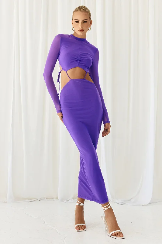 VILLA MIDI DRESS - PURPLE