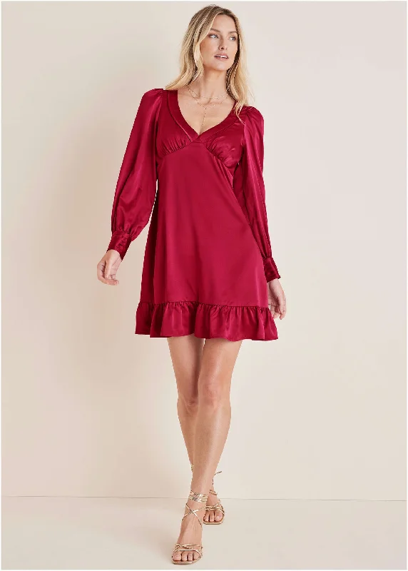 Long Sleeve Mini Dress - Vivacious