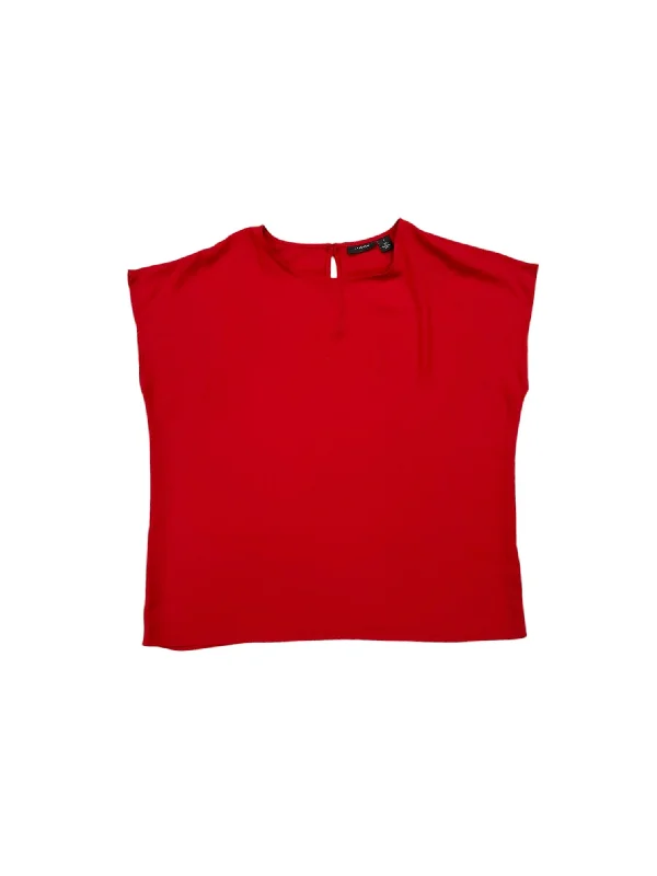 Top Short Sleeve By Halogen In Red, Size: 1x