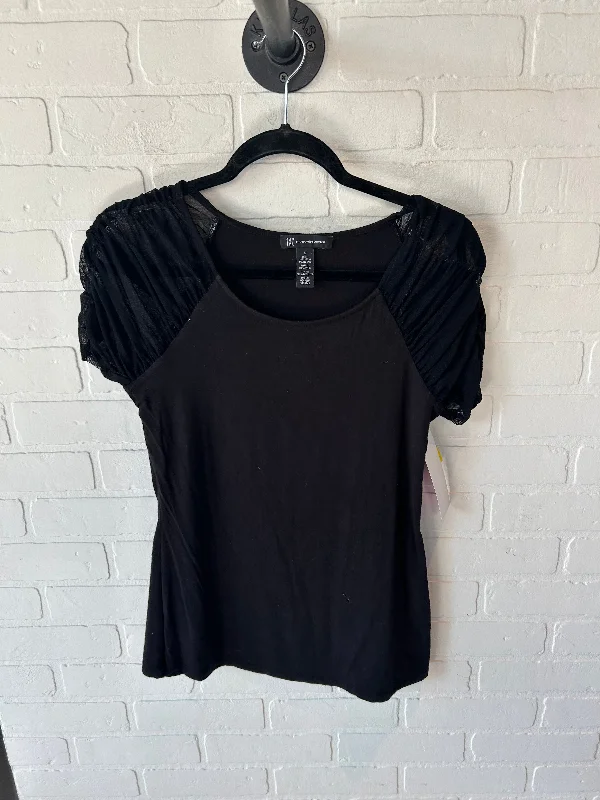 Top Short Sleeve By Inc In Black, Size: S