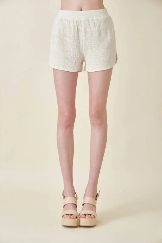 Unwind Shorts In Ivory