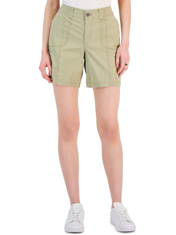 Womens Button Summer Cargo Shorts