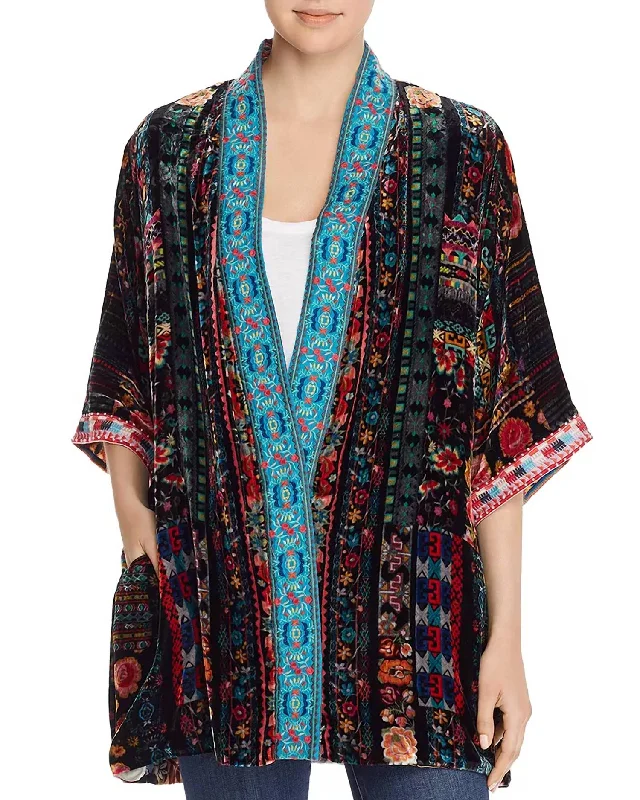 Abril Reversible Kimono Top In Multi