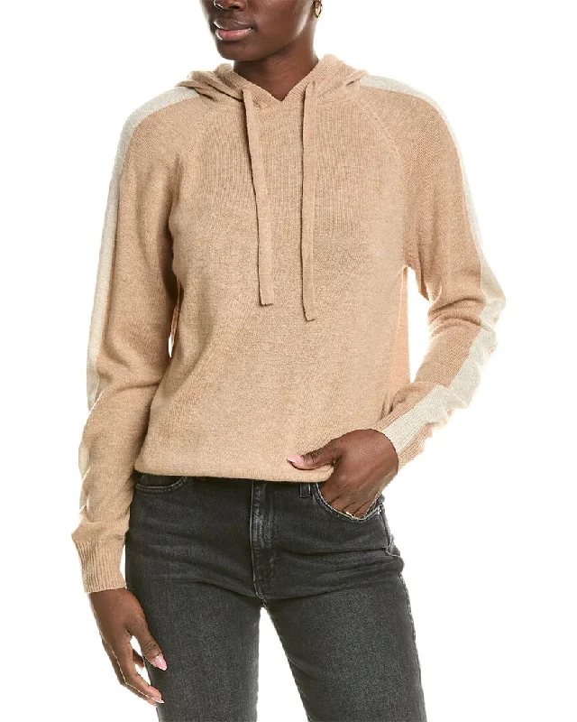 Brodie Cashmere Wool & Cashmere-Blend Lurex Stripe Hoodie