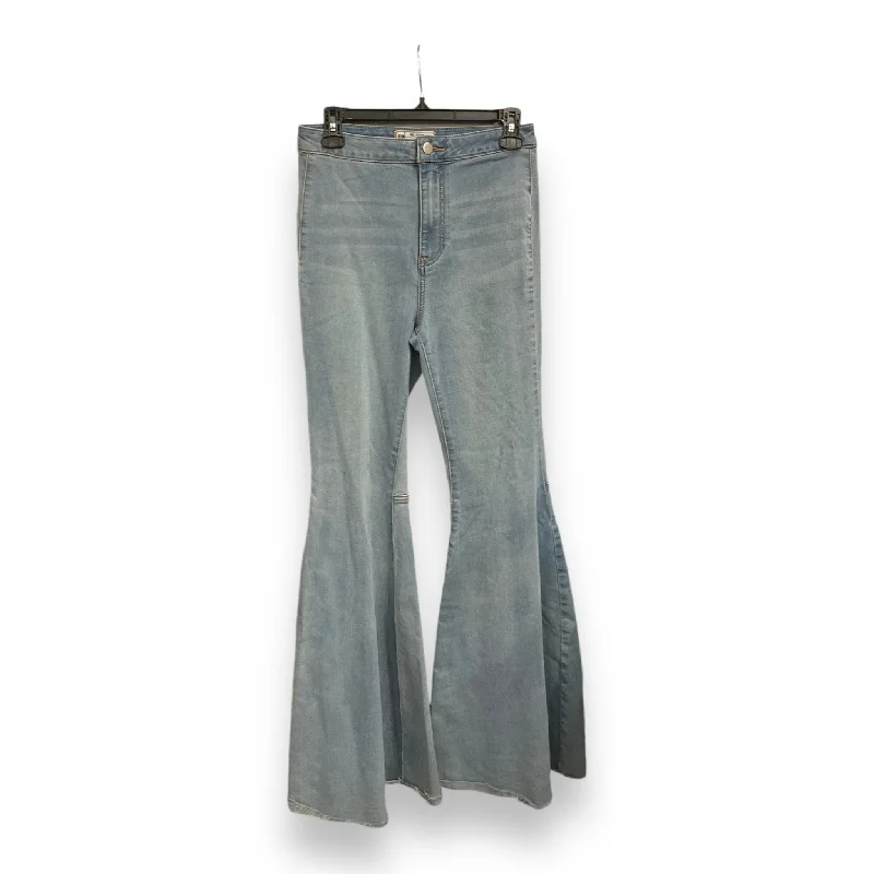 Jeans Flared By Free People In Blue Denim, Size: 4