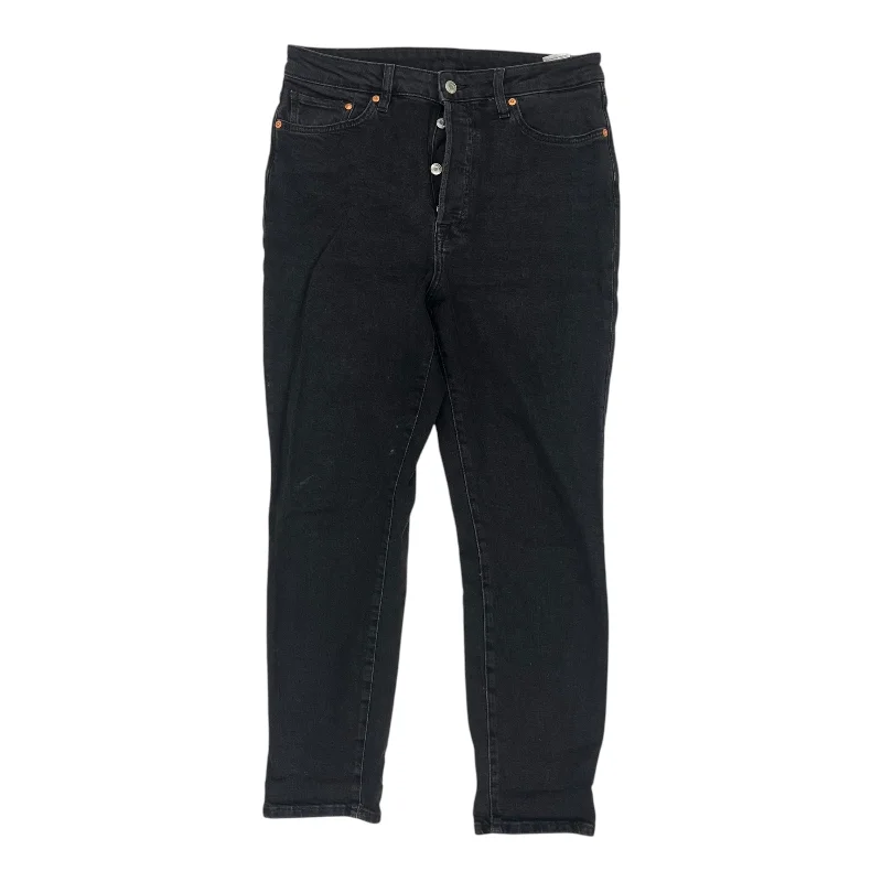 Jeans Straight By Clothes Mentor In Black Denim, Size:10