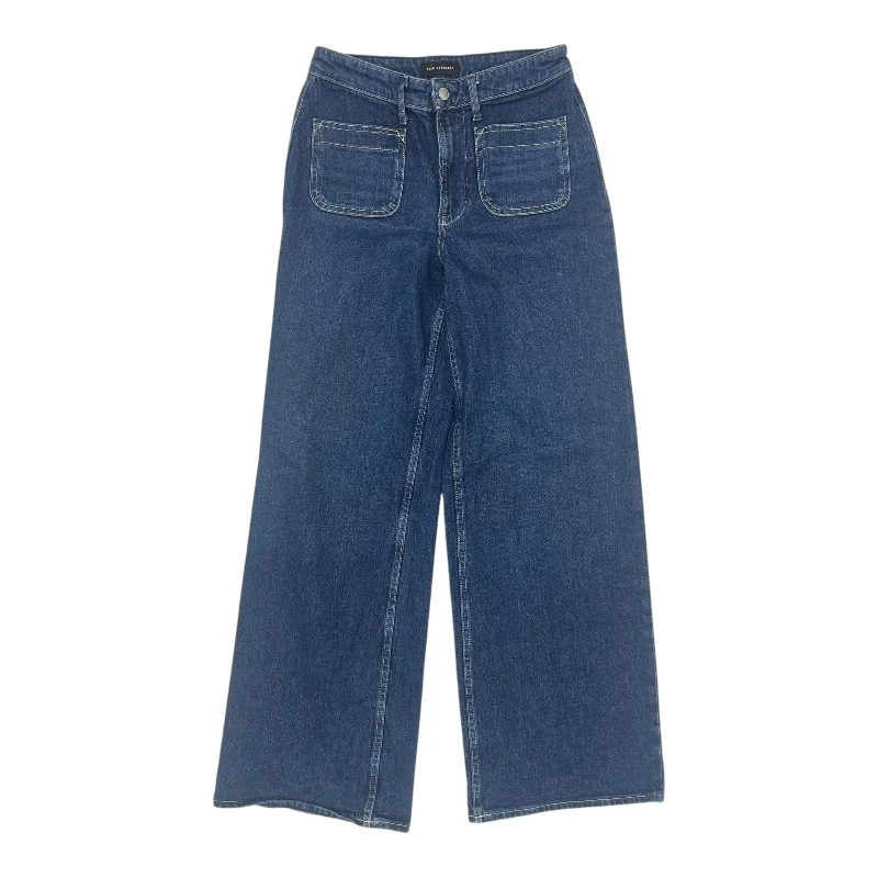 Jeans Wide Leg By Free Assembly In Blue Denim, Size:4