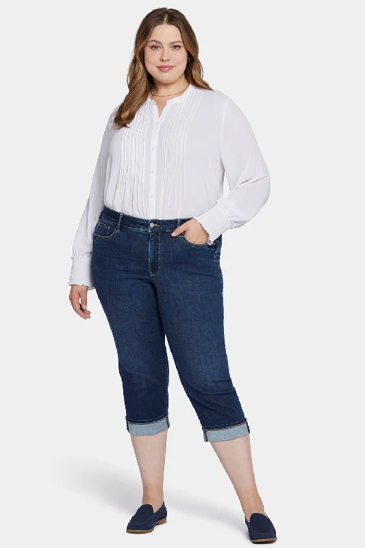 Marilyn Straight Crop Jeans In Plus Size - Cambridge