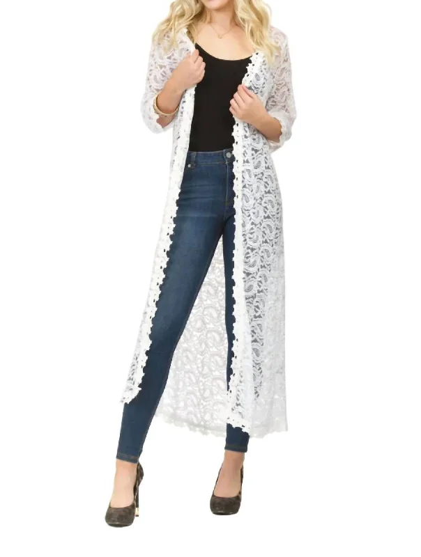 Stella Lace Duster In Cream