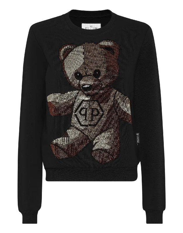 Sweatshirt with Crystals Teddy Bear