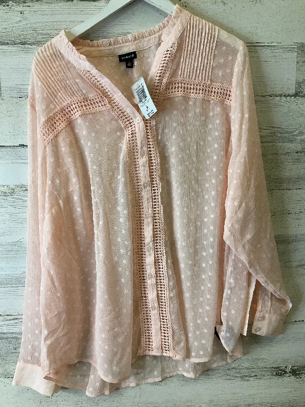 Top Long Sleeve By Torrid In Pink, Size: 3x