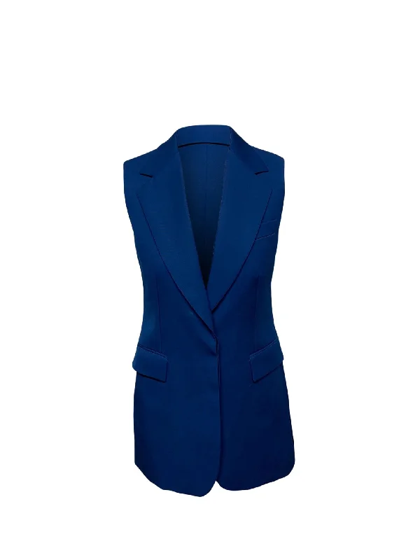 Stella Mccartney Vest Jacket in Blue Wool