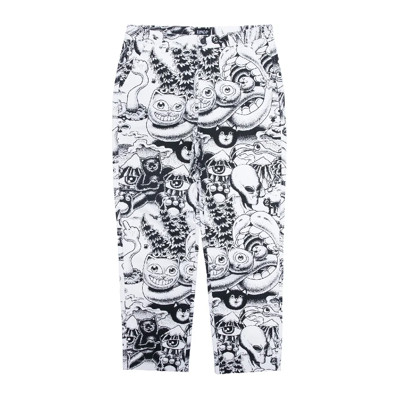 Dark Twisted Fantasy Twill Pants (Black/White)