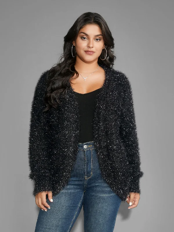 Luxe Fluffy Open Front Cardigan